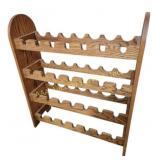 Wood wine bootle rack 36 x 12 x 42, holds 28