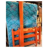 Twin headboard, footboard and rails, scratches,