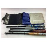 Baseball Bats With Mizuno Stick Sack And Bats