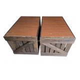 Crate coffee table x 2. 40 x 24 x 22, one has