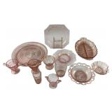 Pink Depression Glass Tableware