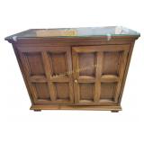 Media cabinet, 37X18X31, comes with glass piece