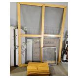 (2) screen doors 32 x 80, single pane window