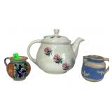 Kitchen Kraft teapot, Victorian stoneware cream