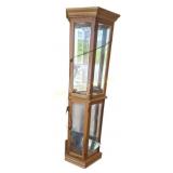 Curio Cabinet with Mirrored Back and Lighted.
