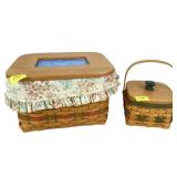 Longaberger Baskets with lids and inserts