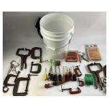 Hand Tools Including Clamps, Screwdrivers, and Acc