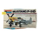 Mustang P-51D model kit, opened