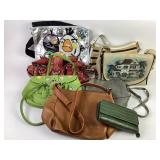 Purses: Angry birds messenger, Guess, Villager,