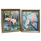 Paint by numbers Framed art Featuring Flamingos an