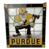 Purdue University Boilermaker Stained Glass Panel