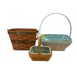 Longaberger easter Basket, lined baskets