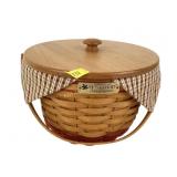 Longaberger bread Basket with lid and liner
