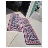(2) Runner style Area rugs, 2ft 3in x 7ft 6in,