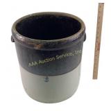 Stoneware Crock with Two-Tone Glaze and Handles