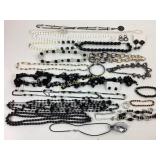 costume jewelry: necklaces, earrings,  bracelets