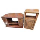 Night stand 17 x 13 x 31 and entertainment stand