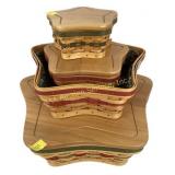 Longaberger baskets with liners and inserts