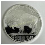 1 Ounce 999 Fine Silver Buffalo bullion coin