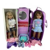 (2) American girl dolls-well loved-w/clothing and