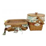 Longaberger Baskets with lids, inserts and liners