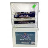 my pillow percale split king  white sheet set