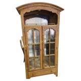 Curio 45 x 19 x 82, storage drawer, glass panel