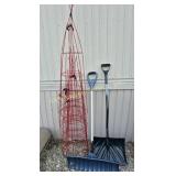 Tomato Cages/Plant Climbers (4) & Plastic Snow