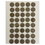 (40) 1937 U.S. Buffalo Nickels