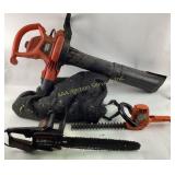 Electric Leaf Blower, Chainsaw, and Hedge Trimmer