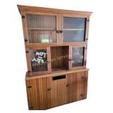 Large cabinet, 2 piece, bottom measures 57 x 16 x