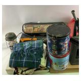 Camping Equipment, Train Sets, Tools, and Gas Can
