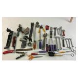 Hand Tools Including Wrenches, Screwdrivers, and P