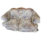 Riverside sofa, wood accent, upholstery needs