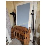 Twin bed headboards and footboards, (2) boxsprings