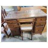 Wood desk and chair, 44 x 23 x 30, comes with