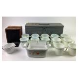 Metal tool chest, old town blue and snowflake