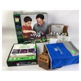 Lg wooden Yard Dice, Crayola paint - pour canvas