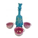 Decanter And German Porcelain Chamber cup