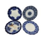 Flow Blue Plates:  Johnson Bros. England Oregon