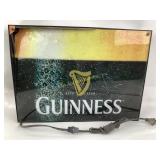 Guinness Brand Illuminated Wall Sign with broken p