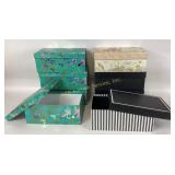 (8) patterned photo/storage boxes