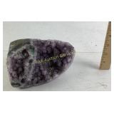 Amethyst Geode Half with Purple Crystals