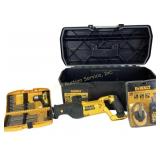 Dewalt reciprocating saw, chalkIine kit, tool box