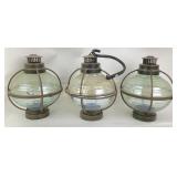 Metal and Glass Nautical Lanterns with Protective