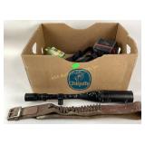 BSA contender CT-6-24X50TS Scope, dirty, gun belt