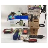 Bissell steam shot cleaner, dremel drill press,