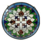 18" Round  Stained Glass Panel Decorative Window