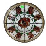 18" Round  Stained Glass Panel Decorative Window