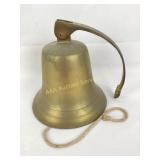 Brass Ship Bell With Rope and Swinging Arm